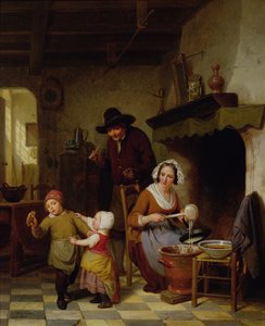 Giorno delle frittelle, 1845 da Basile de Loose